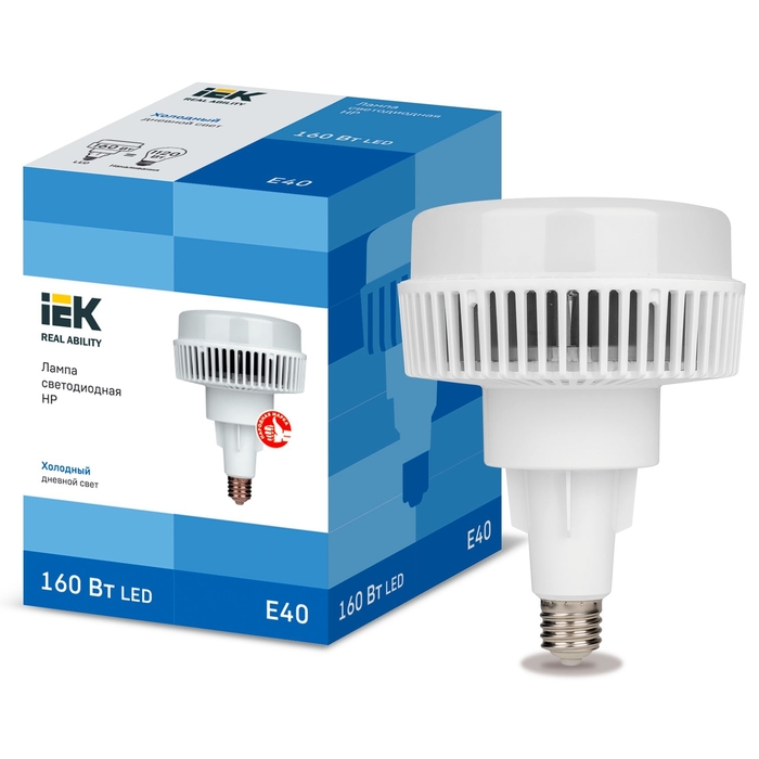 На фото: LED лампы и светильники lle-hp-160-230-65-e40 IEK (ИЭК) 