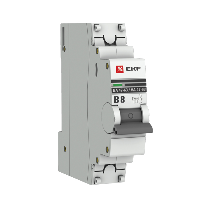 На фото: авт. выкл. 1p 8а (b) 4,5ка ва 47-63 ekf ЭКФ (ЕКФ)