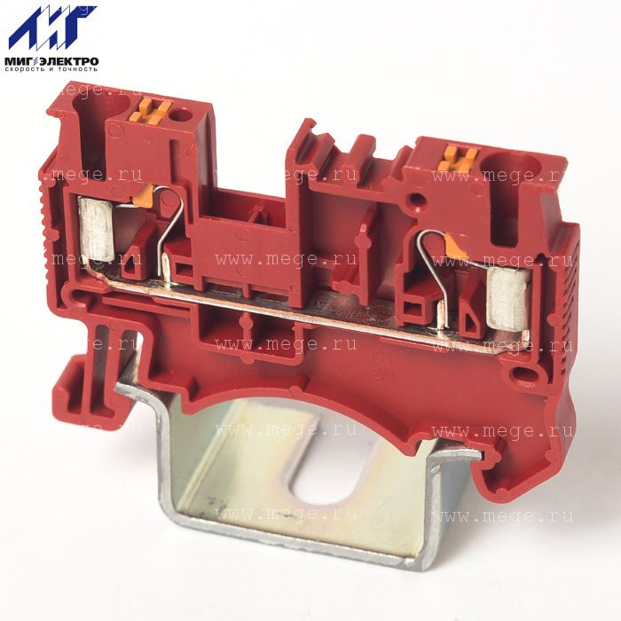 На фото: проходные пружинные клеммы ds2.5-01p-16-00z(h) DEGSON (Дегсон) 