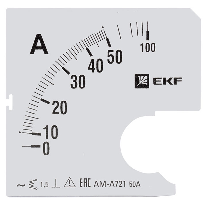 На фото: шкала сменная для a721 50/5а-1,5 ekf ЭКФ (ЕКФ)