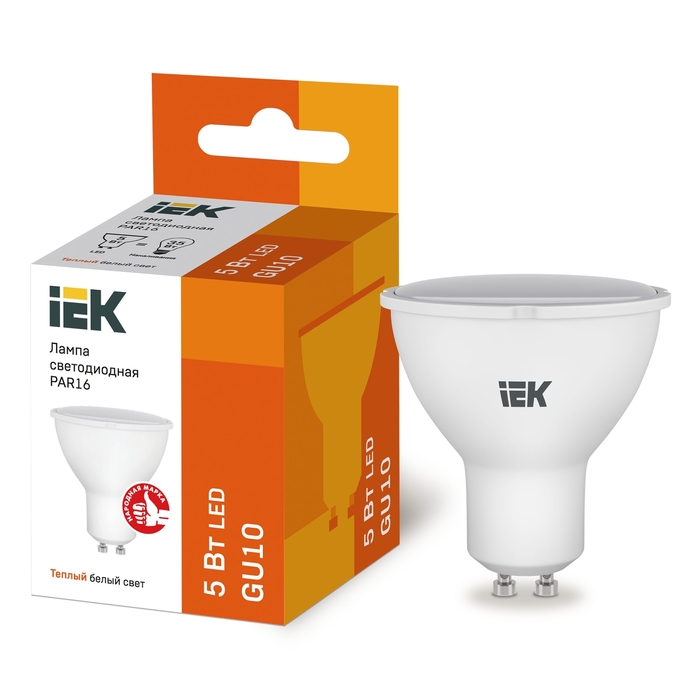 На фото: LED лампы и светильники lle-par16-5-230-30-gu10 IEK (ИЭК) 