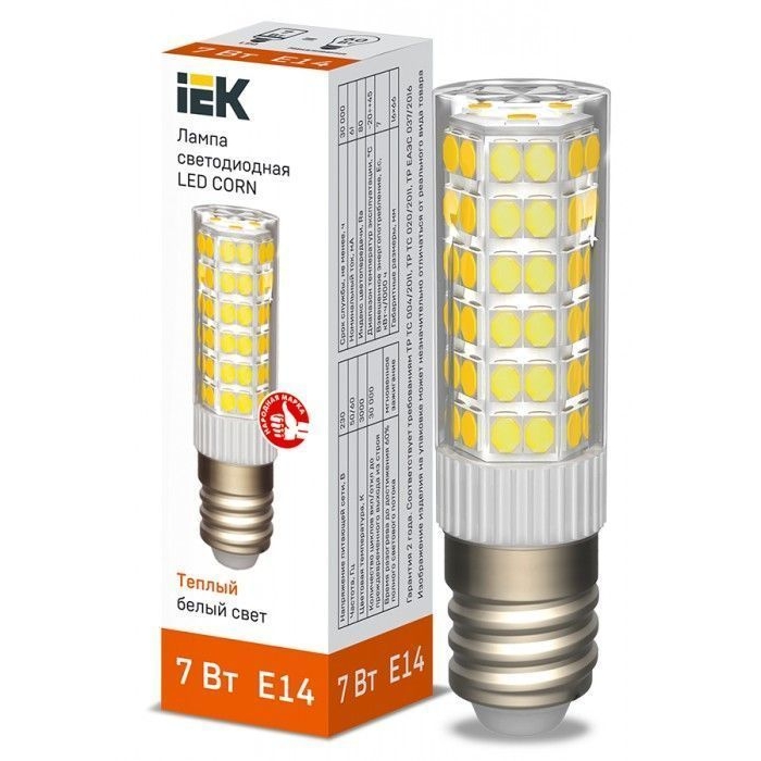 На фото: LED лампы и светильники lle-corn-7-230-30-e14 IEK (ИЭК) 