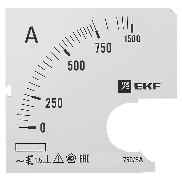 На фото: шкала сменная для a961 750/5а-1,5 ekf ЭКФ (ЕКФ)