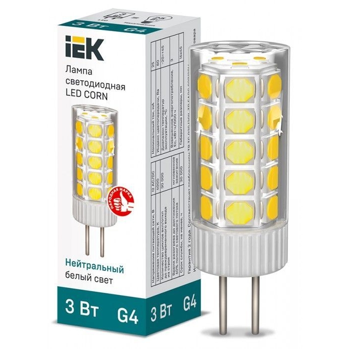 На фото: LED лампы и светильники lle-corn-3-012-40-g4 IEK (ИЭК) 