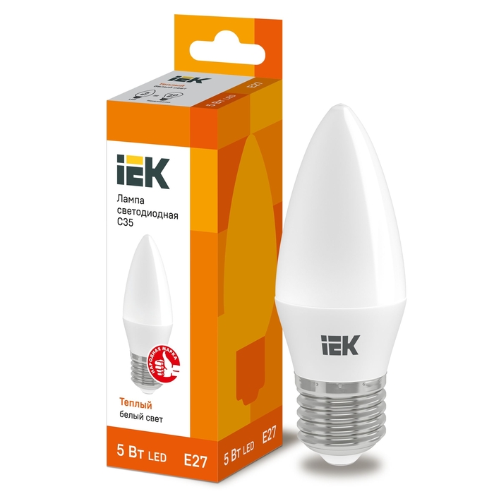 На фото: LED лампы и светильники lle-c35-5-230-30-e27 IEK (ИЭК) 