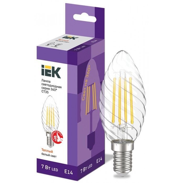 На фото: LED лампы и светильники llf-ct35-7-230-30-e14-cl IEK (ИЭК) 