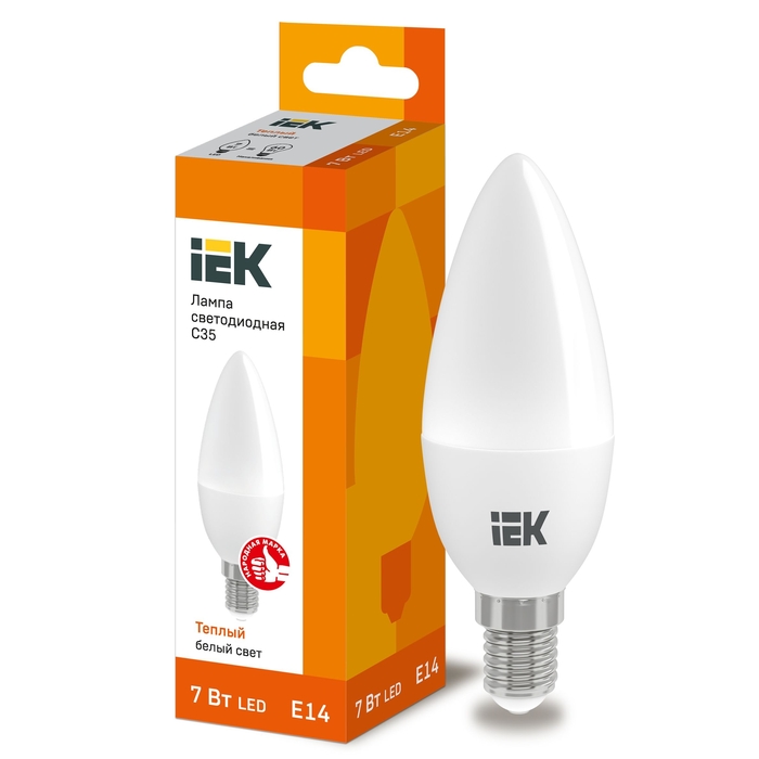 На фото: LED лампы и светильники lle-c35-7-230-30-e14 IEK (ИЭК) 