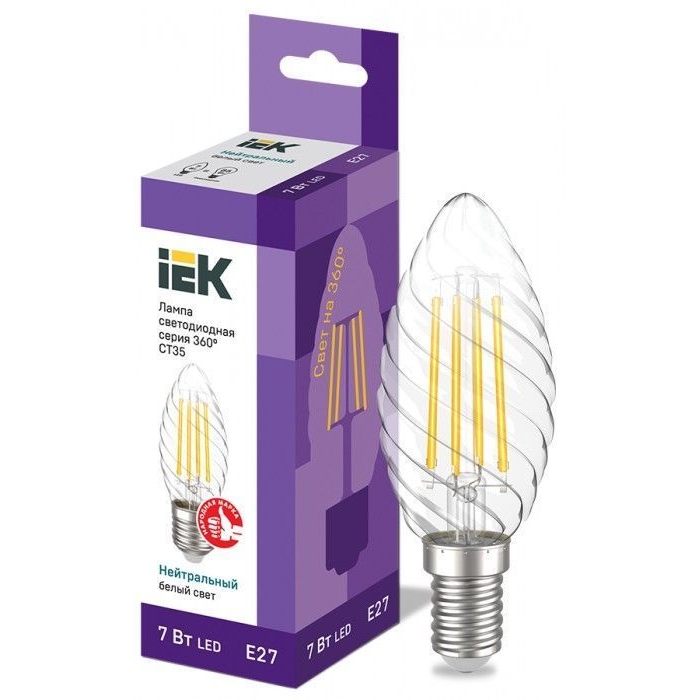 На фото: LED лампы и светильники llf-ct35-7-230-40-e27-cl IEK (ИЭК) 