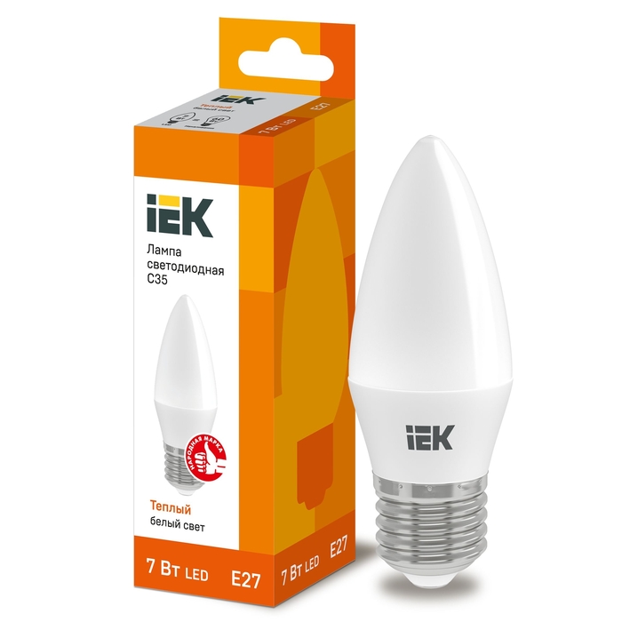 На фото: LED лампы и светильники lle-c35-7-230-30-e27 IEK (ИЭК) 