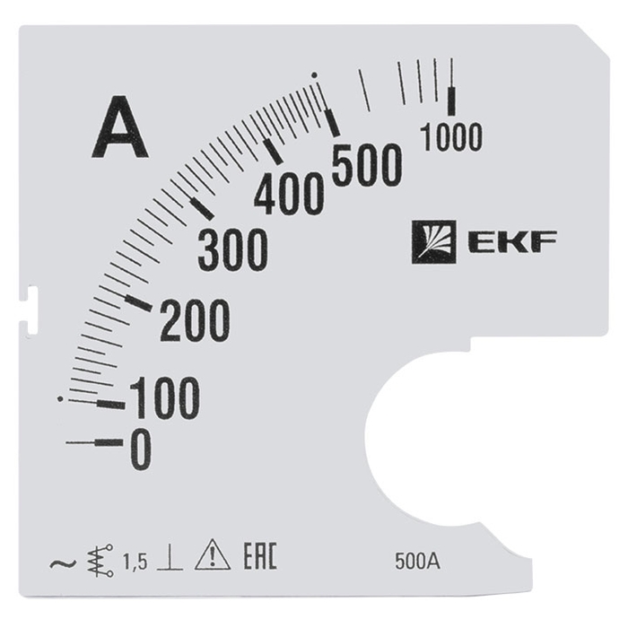 На фото: шкала сменная для a961 500/5а-1,5 ekf ЭКФ (ЕКФ)