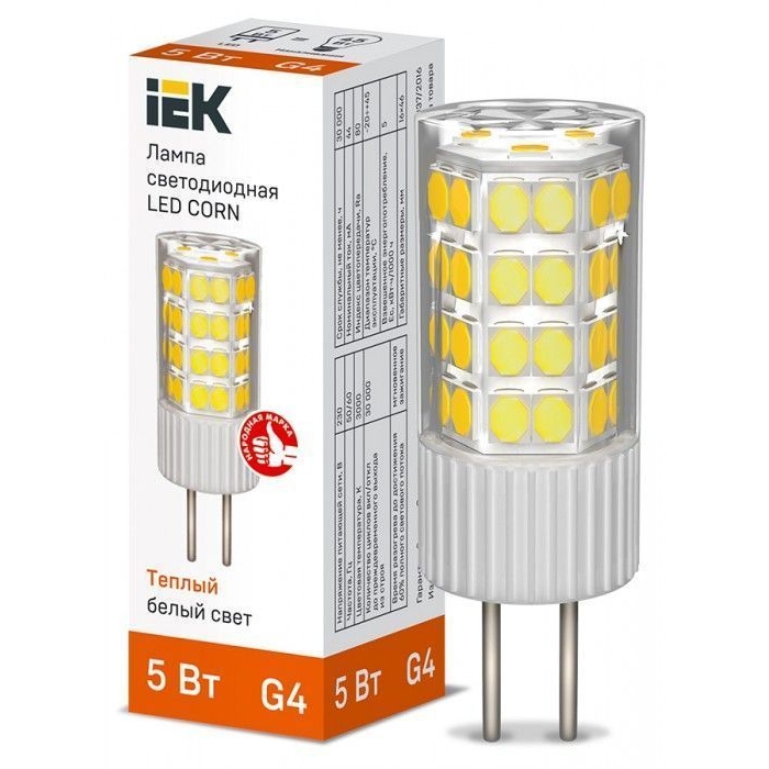 На фото: LED лампы и светильники lle-corn-5-230-30-g4 IEK (ИЭК) 