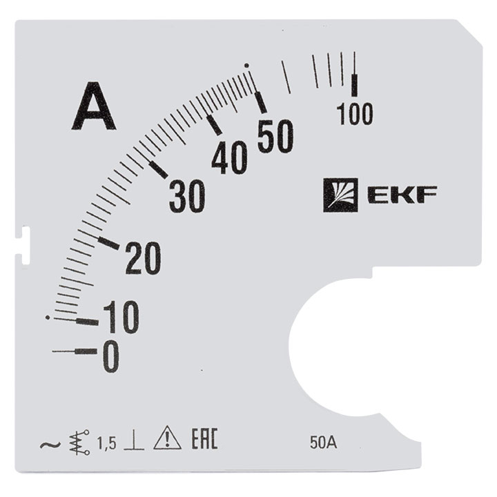 На фото: шкала сменная для a961 50/5а-1,5 ekf ЭКФ (ЕКФ)