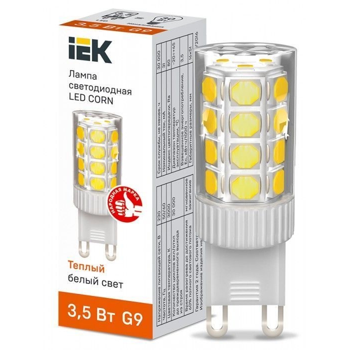 На фото: LED лампы и светильники lle-corn-4-230-30-g9 IEK (ИЭК) 