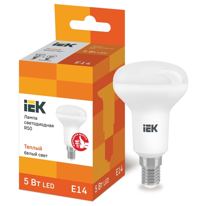 На фото: LED лампы и светильники lle-r50-5-230-30-e14 IEK (ИЭК) 