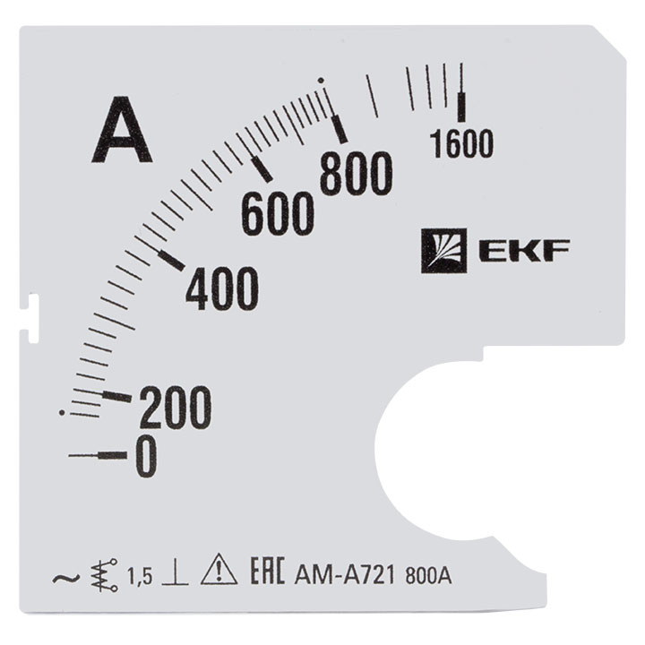 На фото: шкала сменная для a721 800/5а-1,5 ekf ЭКФ (ЕКФ)