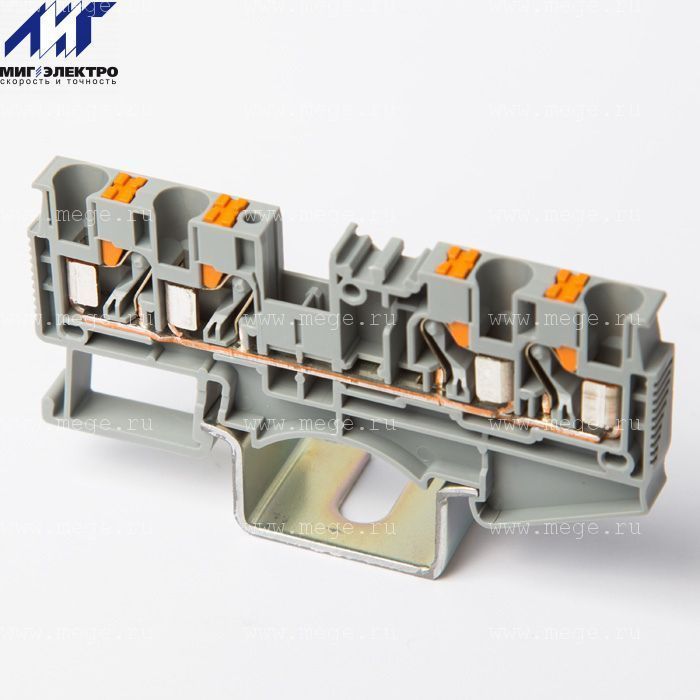 На фото: проходные пружинные клеммы ds4-qu-01p-11-00a(h) DEGSON (Дегсон) 