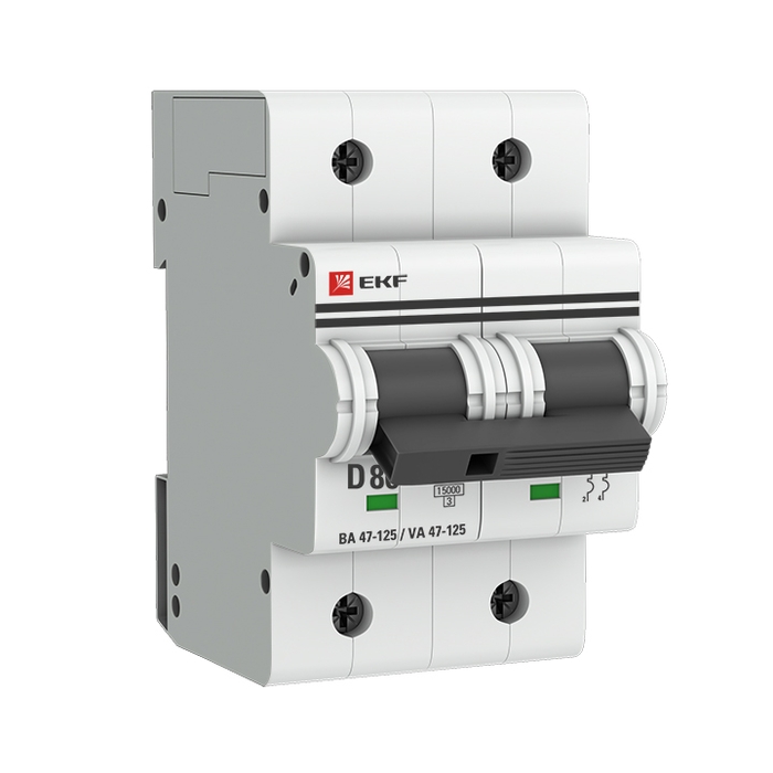 На фото: авт. выкл. 2p 80а (d) 15ка ва 47-125 ekf ЭКФ (ЕКФ)