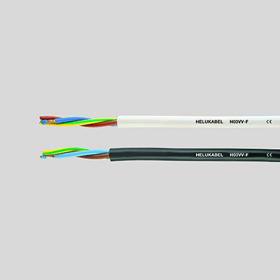 На фото: контрольный кабель с медными жилами h03vv-f черный 2x0,5 кв.мм HELUKABEL (Хелукабель)