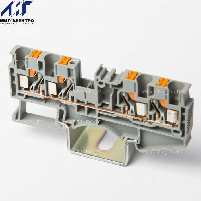 На фото: проходные пружинные клеммы ds4-qu-01p-11-00a(h) DEGSON (Дегсон) 